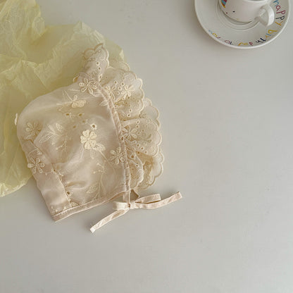 ベビーレースデザインボンネット(4color)