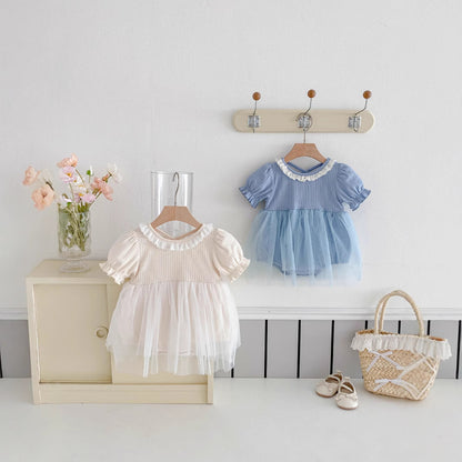 サマーパフチュールワンピロンパース(2color)