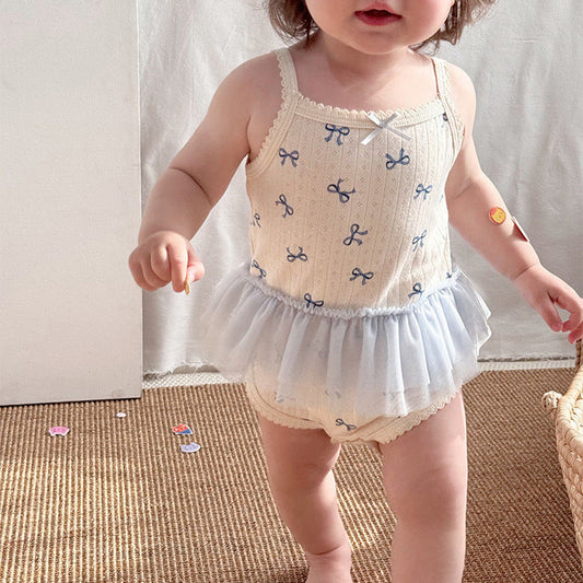 🅽🅴🆆 [3color / 66-90]ラブリーベビーサマーキャミロンパース