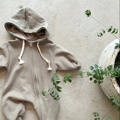 ナチュラルジッパーロンパース(3color)