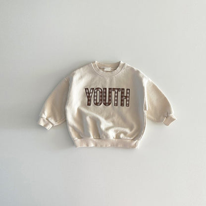 [2color / 80-130] チェックYOUTHスウェットトップス