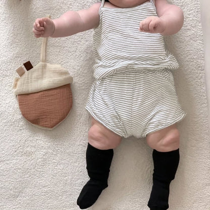 🅽🅴🆆 [2color / 66-90] ベビーキャミボーダーセットアップ