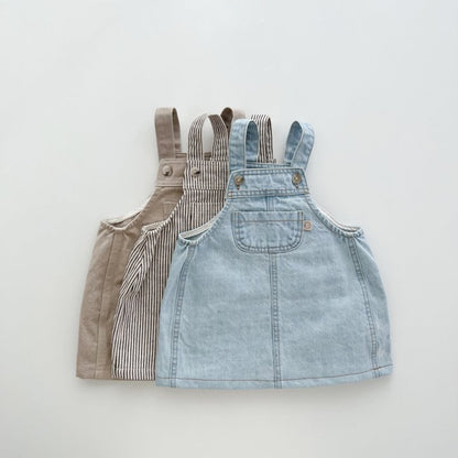 淡色デニムスカートサロペット(3color)