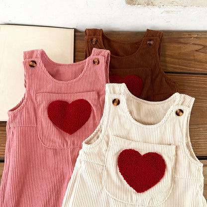 ラブリーコーデュロイサロペット(3color)