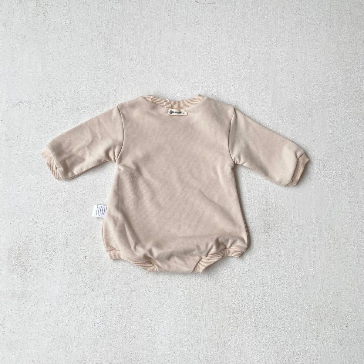 [2color / 66-90] プリントベアスウェットロンパース
