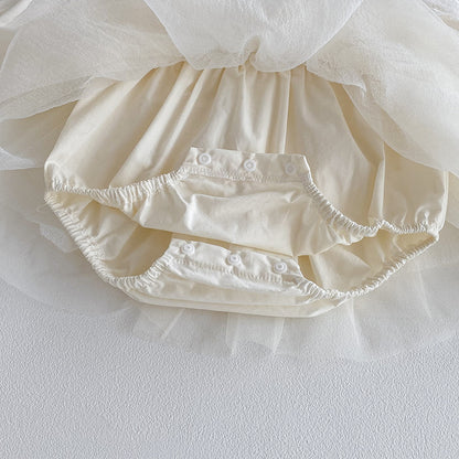 🅽🅴🆆 ヨーロピアンレースチュールロンパースセット