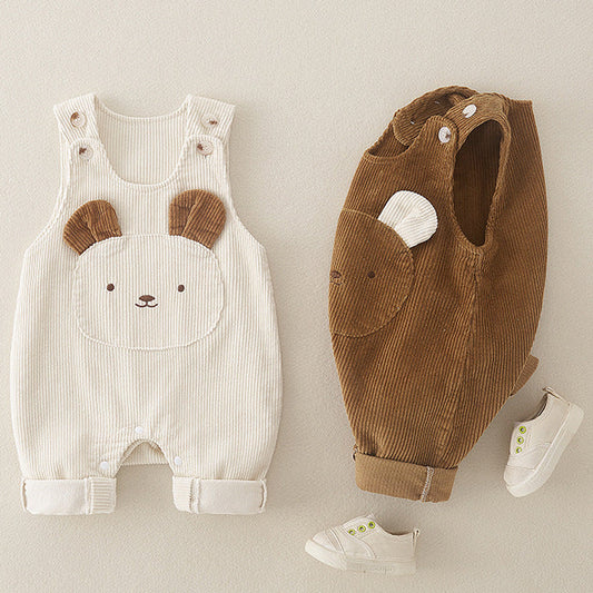 🅽🅴🆆 [2color / 66-100] くまちゃんベビーオーバーオール