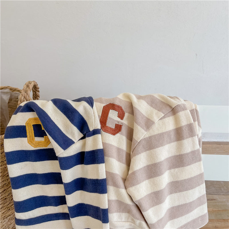 イニシャルボーダーロングスリーブ(2color)