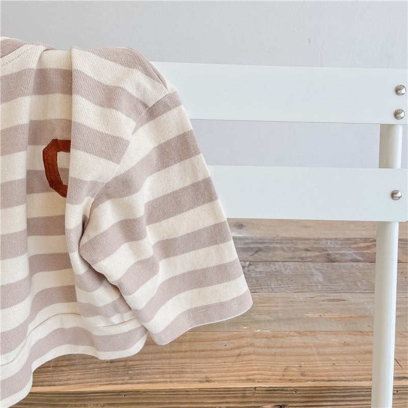 イニシャルボーダーロングスリーブ(2color)