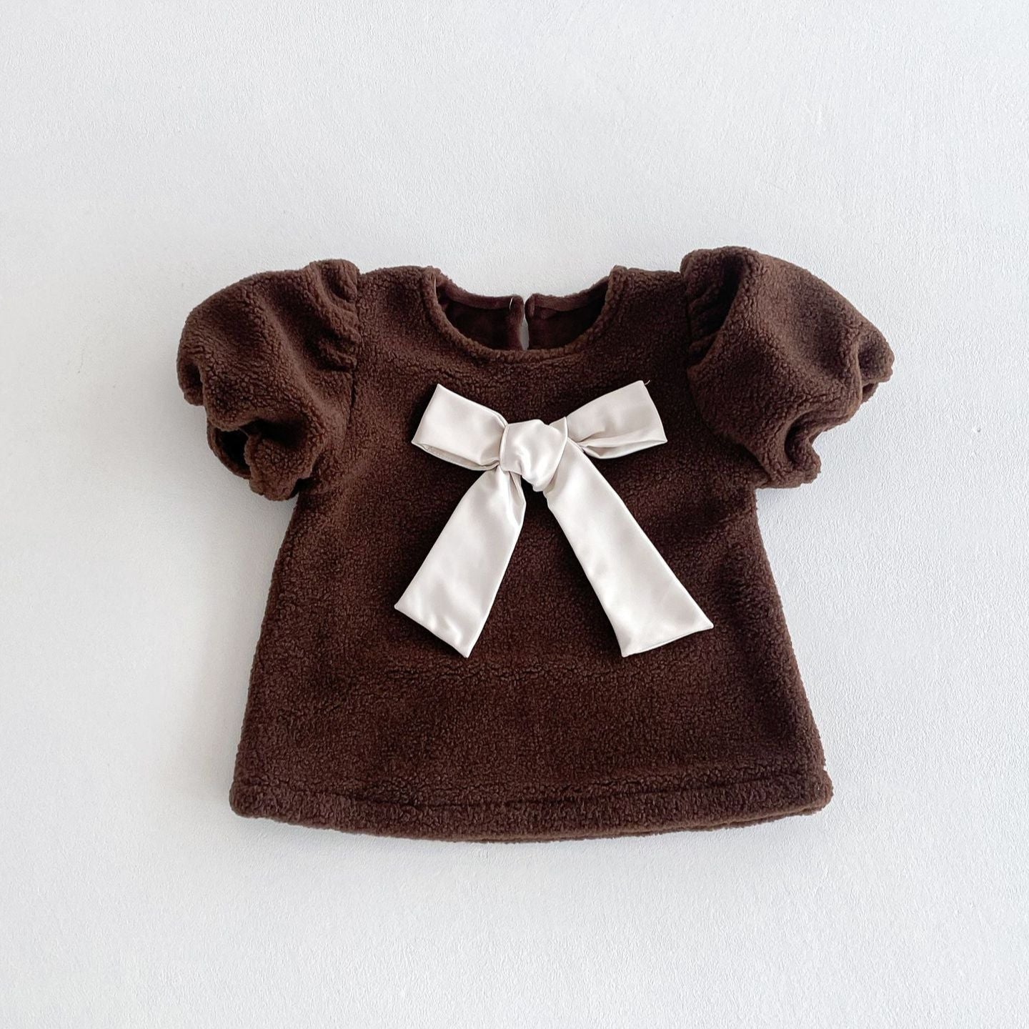 🅽🅴🆆 ビックリボンもこもこワンピース(2color)