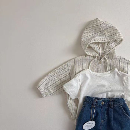 ライトコットンジッパーフードジャケット(2color)