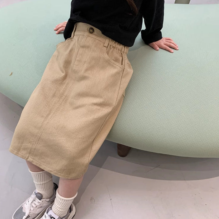 ミディアムデニムスカート(2color)