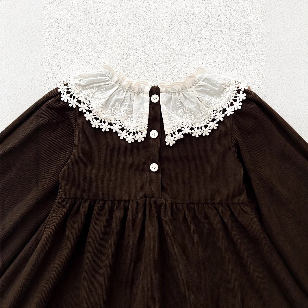 🅽🅴🆆 お花レース衿ナチュラルワンピース