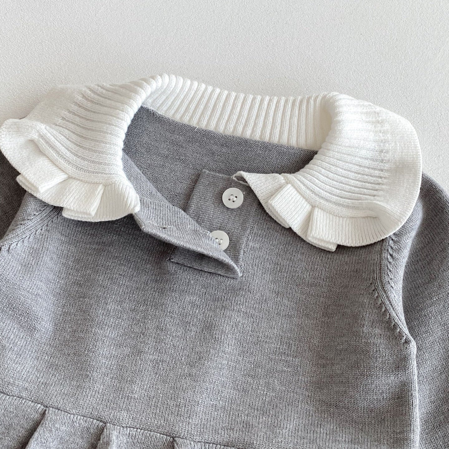 ニットグレーワンピース