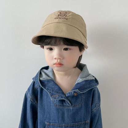 クマさん刺繍アーチキャップ(4color)