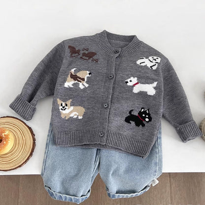 ドッグニットカーディガン