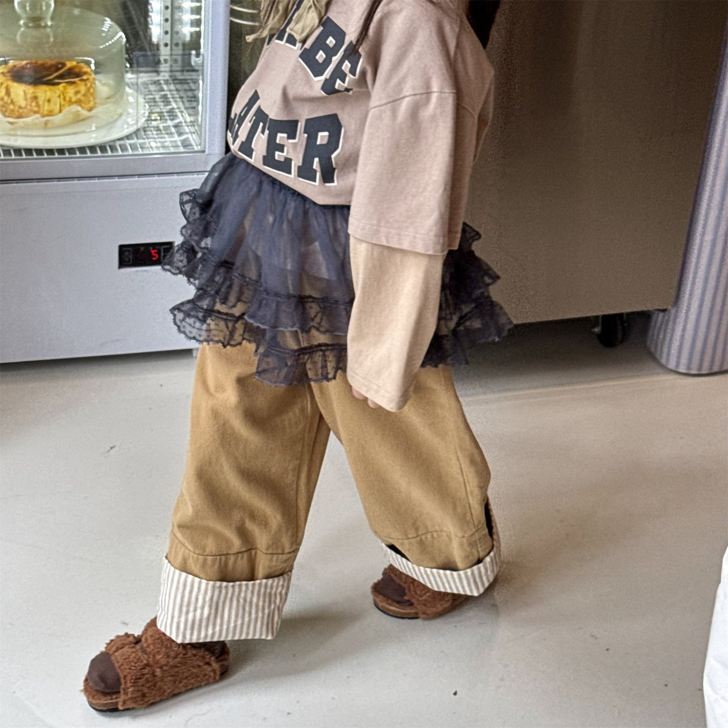[2color / 80-130] ストレートワイドパンツ