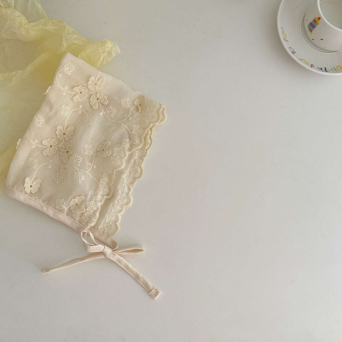 ベビーレースデザインボンネット(4color)