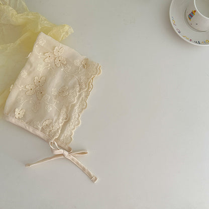 ベビーレースデザインボンネット(4color)