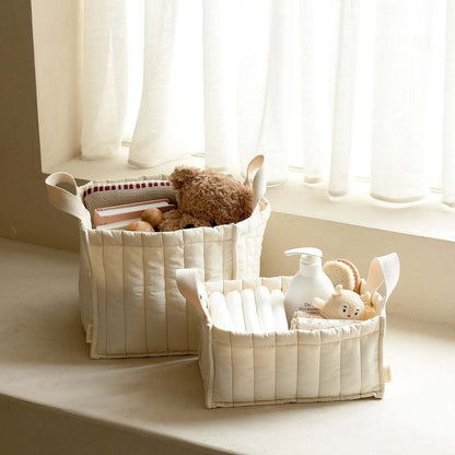 ナチュラルキルティングベビーバスケット(2size)