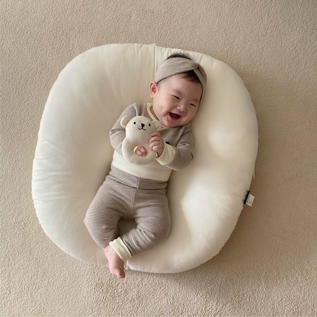 ナチュラルベビールームウェア3点セット(2color)