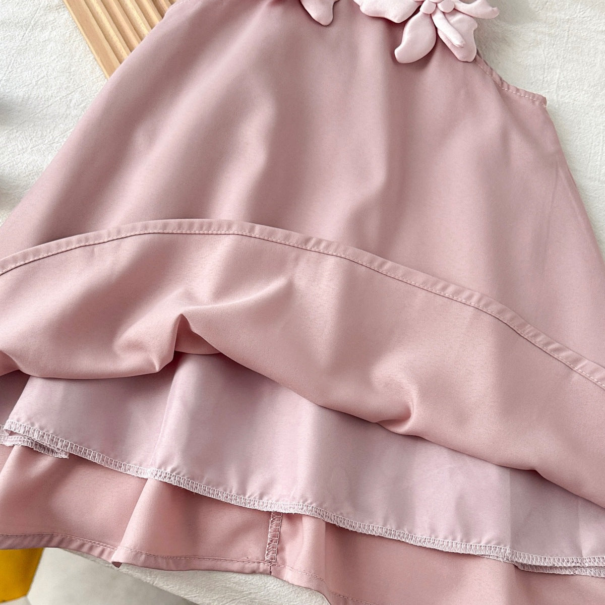 [2color / 90-140] フラワーショルダープリンスドレス
