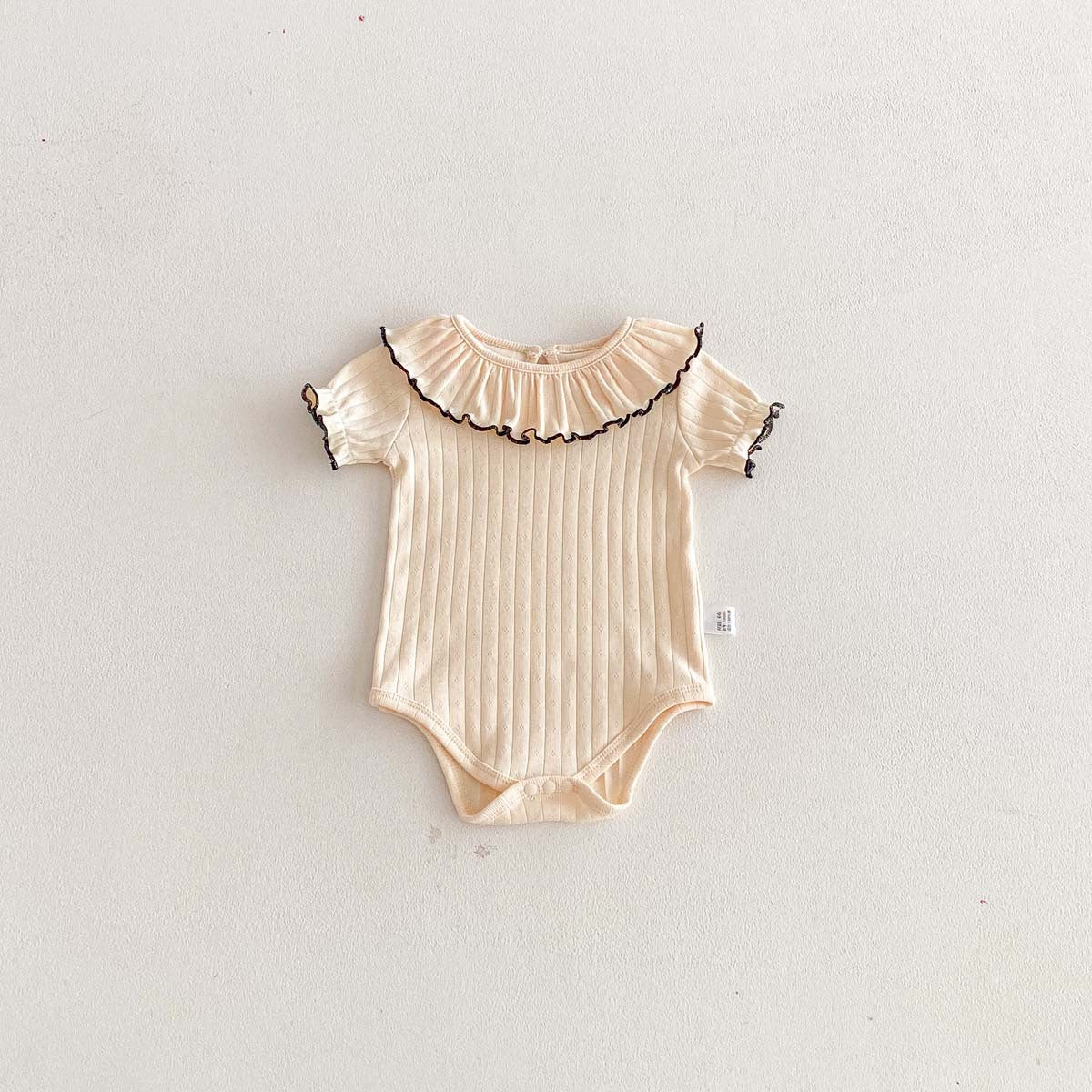 🅽🅴🆆 [3color / 66-90] ラインフリルカラーロンパース