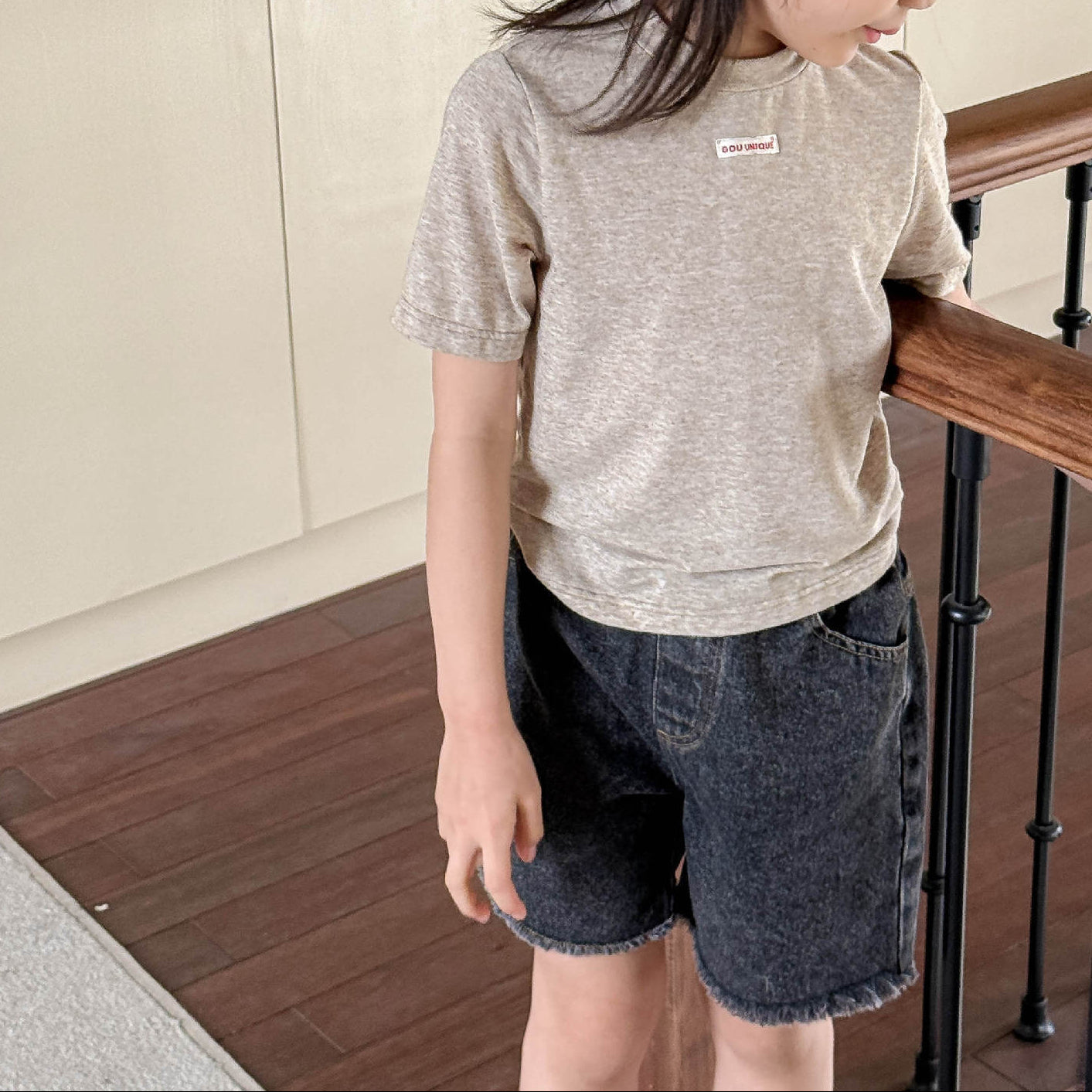 🅽🅴🆆 [3color / 80-130] 杢カラーシックサマーシャツ