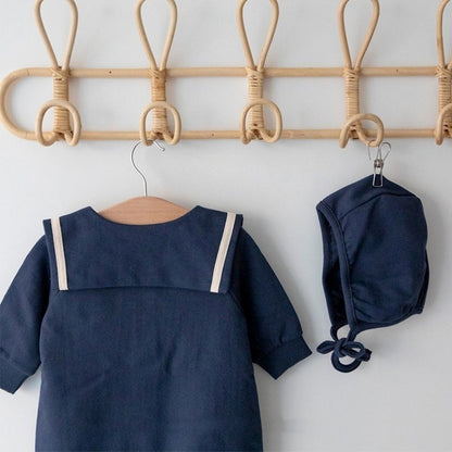 丸襟ラインロンパース(2color)