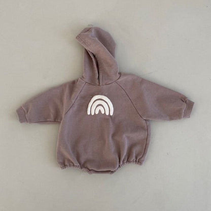 レインボーフードロンパース(2color)