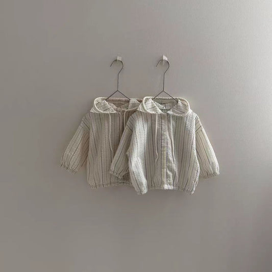 ライトコットンジッパーフードジャケット(2color)