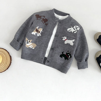 ドッグニットカーディガン