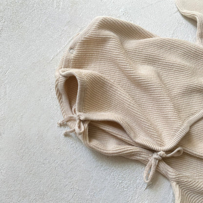 前あきベビーニットロンパース(2color)