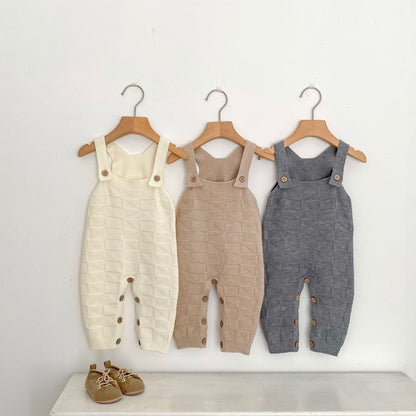 ベビーサロペットロングニット(3color)