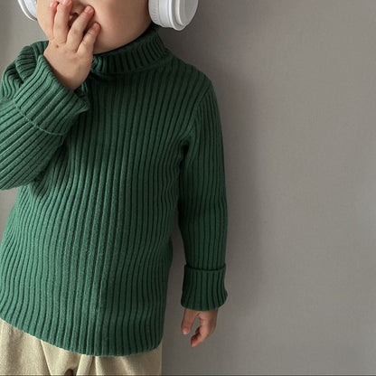 🅽🅴🆆 [5color / 80-140] もっちりリブタートルネック
