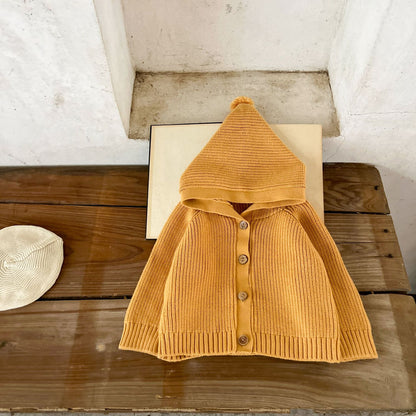 とんがりフードカーディガン(3color)