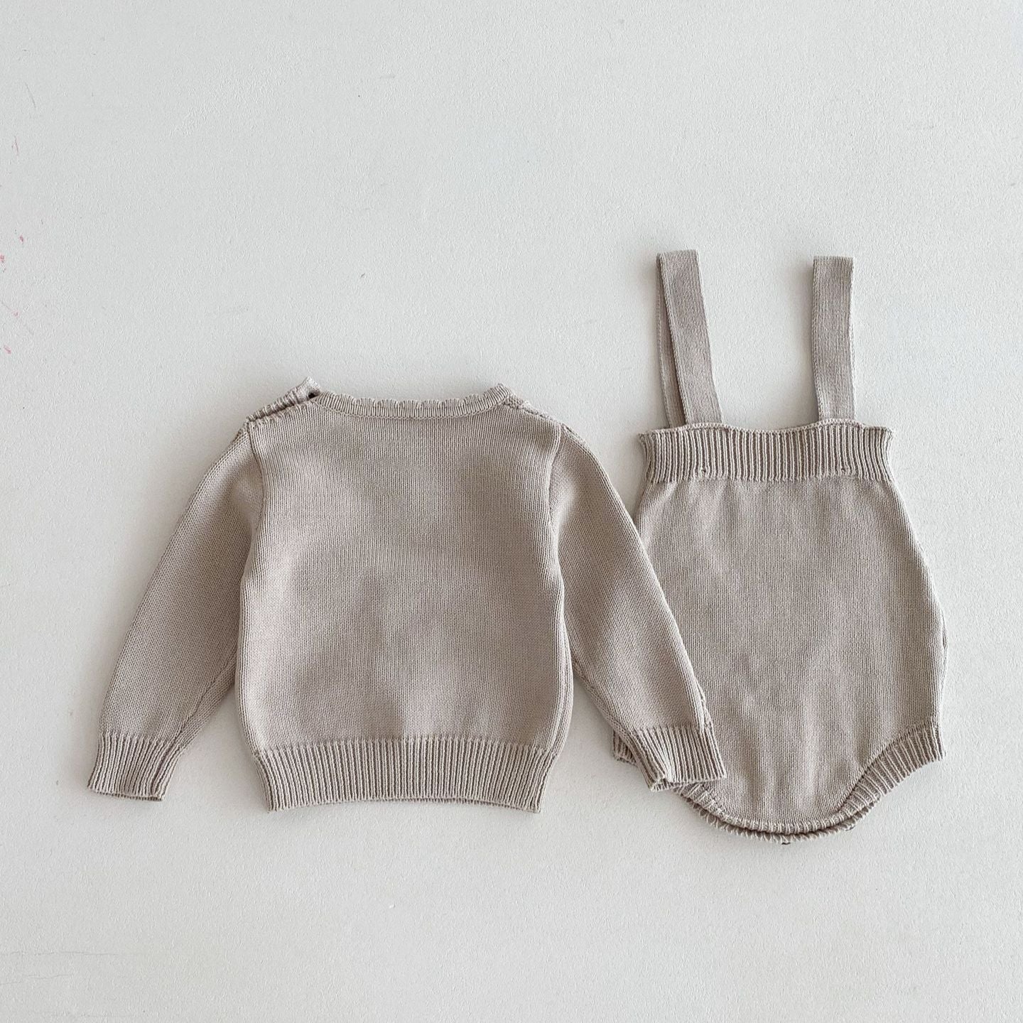 縄編みカントリーニットセットアップ