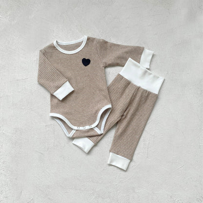 ナチュラルベビールームウェア3点セット(2color)