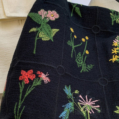 🅽🅴🆆 [2color] フローラル刺繍クラシカルバッグ