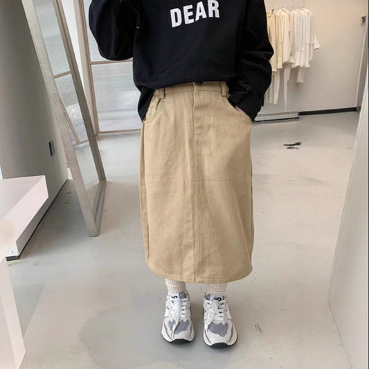 ミディアムデニムスカート(2color)