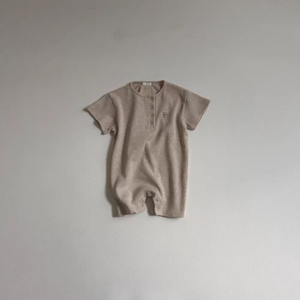 リラックスワッフルサマーロンパース(2color)