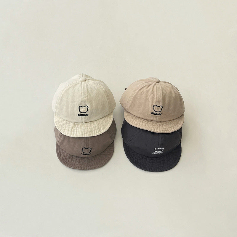 ベア刺繍カジュアルキャップ(4color)