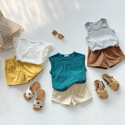 🅽🅴🆆 [7color / 90-140] カーゴカラーショートパンツ