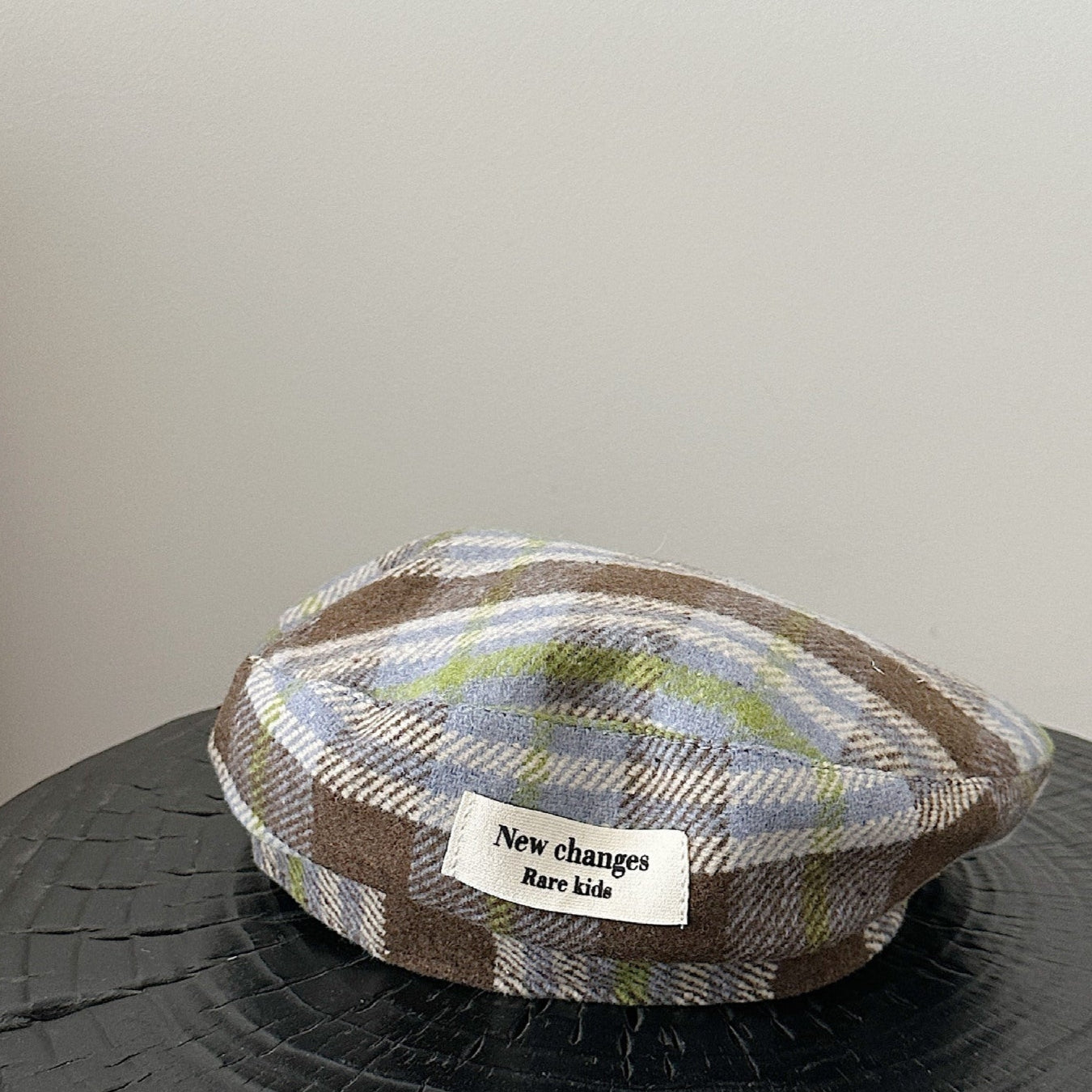 レトロチェックベレー帽(3color)