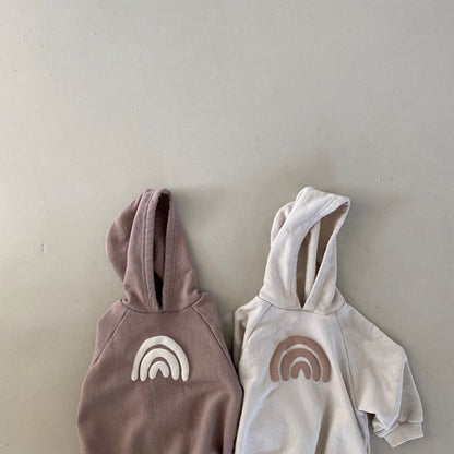 レインボーフードロンパース(2color)