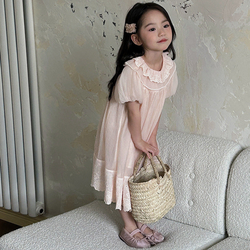 ヨーロピアンパフレースドレス(2color)