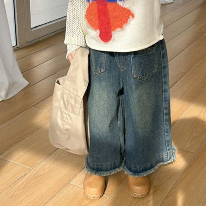 ゆったりワイドキッズデニム