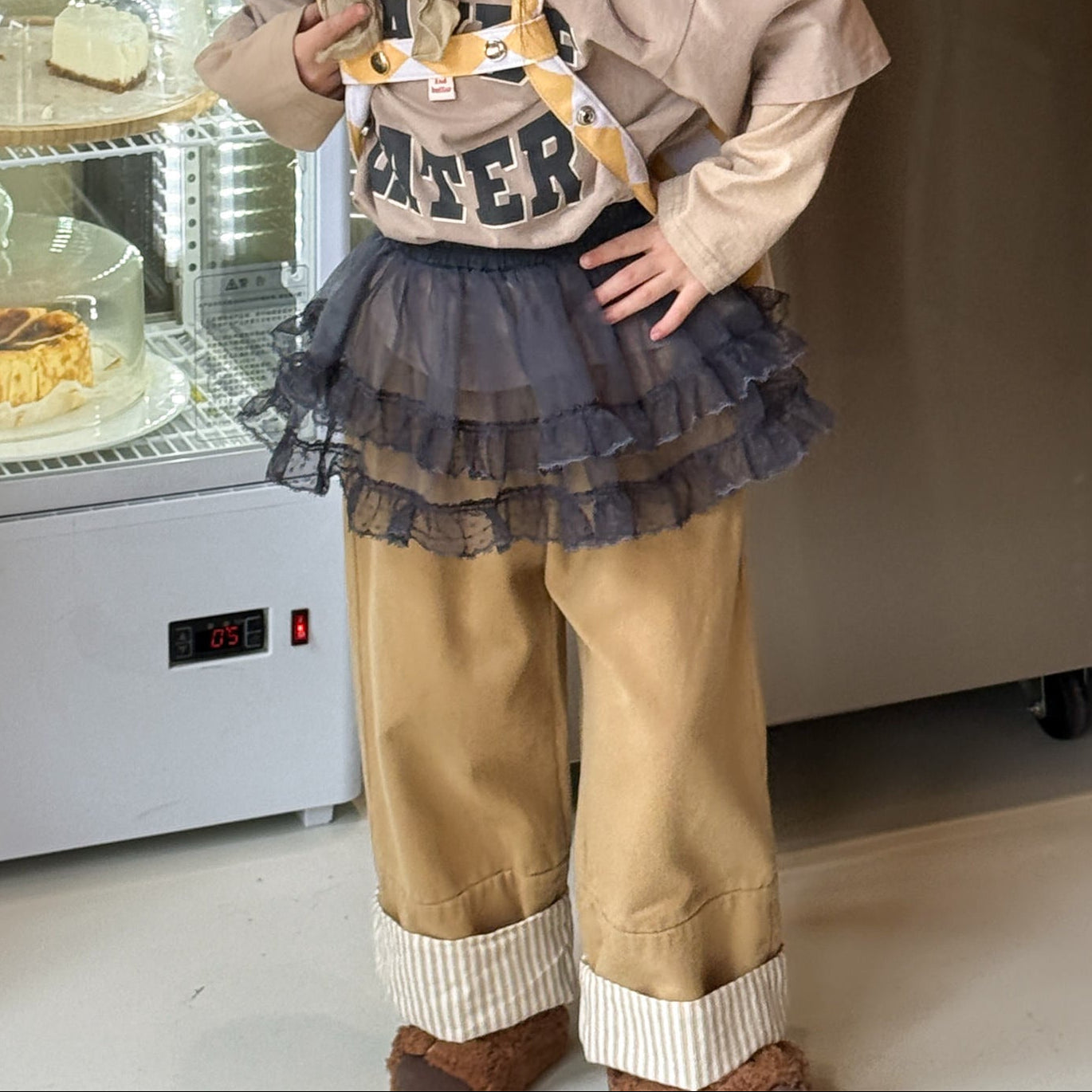 [2color / 80-130] ストレートワイドパンツ