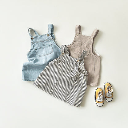 淡色デニムスカートサロペット(3color)