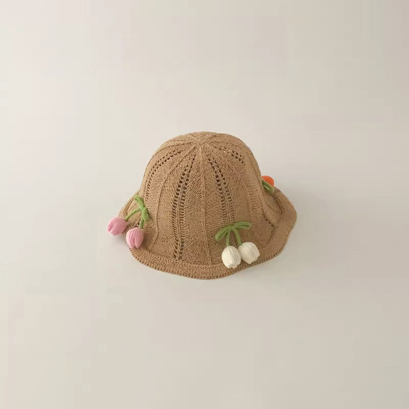 🅽🅴🆆 [3color / one size] ボンボンおはなベビーサマーハット
